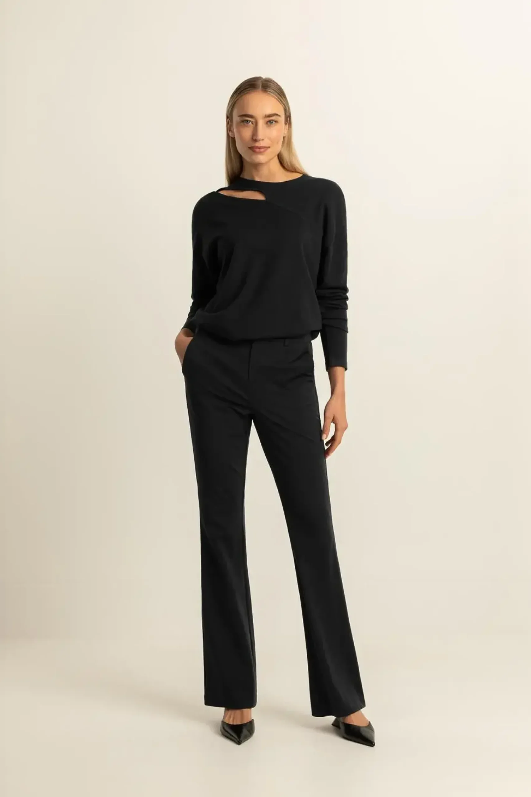Expresso Broeken^Broek ZWART