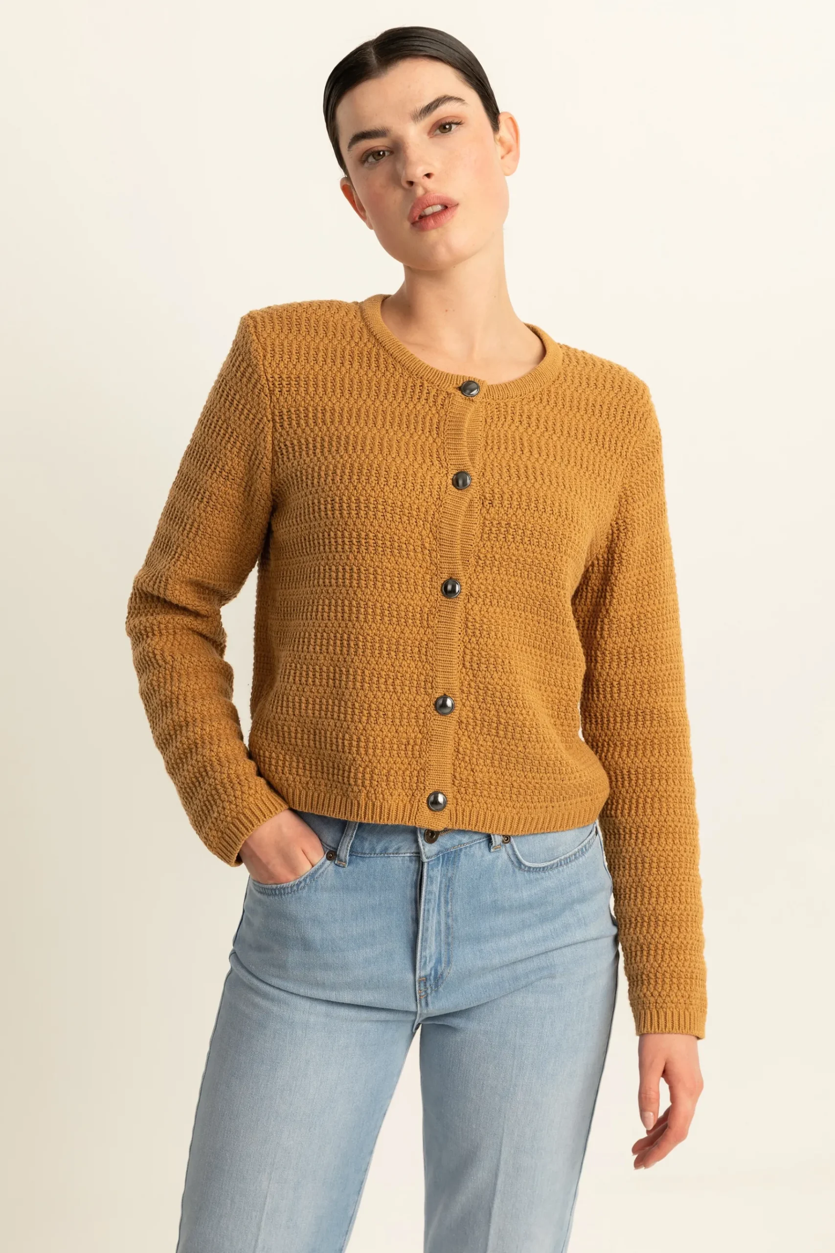 Expresso Vesten | Knitwear^Jas MIDDEN BRUIN