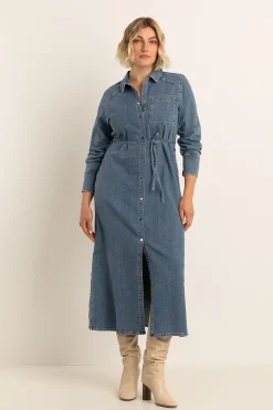 Expresso Jurken^Jurk MID BLUE DENIM