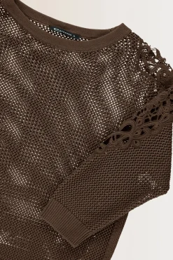 Expresso Truien | Knitwear^Trui MIDDEN BRUIN